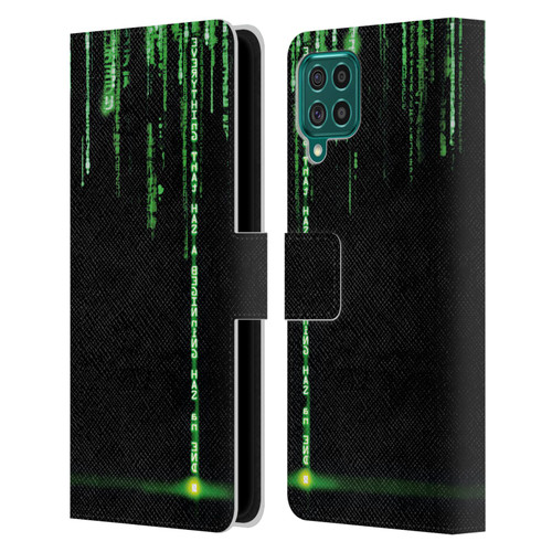 The Matrix Revolutions Key Art Everything That Has Beginning Leather Book Wallet Case Cover For Samsung Galaxy F62 (2021)