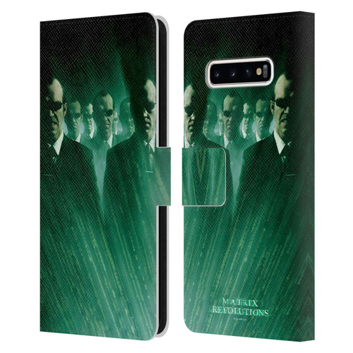 The Matrix Revolutions Key Art Smiths Leather Book Wallet Case Cover For Samsung Galaxy S10+ / S10 Plus