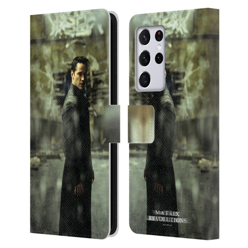 The Matrix Revolutions Key Art Neo 2 Leather Book Wallet Case Cover For Samsung Galaxy S21 Ultra 5G