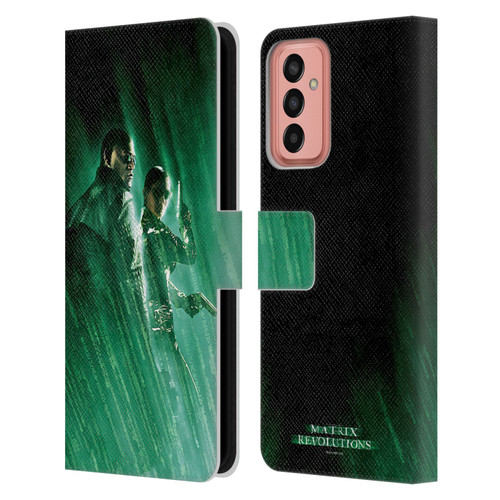 The Matrix Revolutions Key Art Morpheus Trinity Leather Book Wallet Case Cover For Samsung Galaxy M13 (2022)