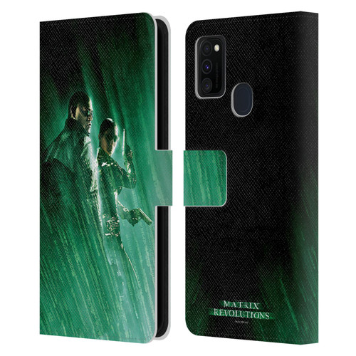 The Matrix Revolutions Key Art Morpheus Trinity Leather Book Wallet Case Cover For Samsung Galaxy M30s (2019)/M21 (2020)