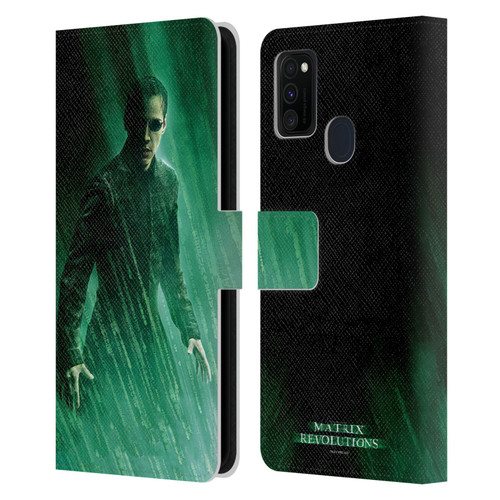 The Matrix Revolutions Key Art Neo 3 Leather Book Wallet Case Cover For Samsung Galaxy M30s (2019)/M21 (2020)