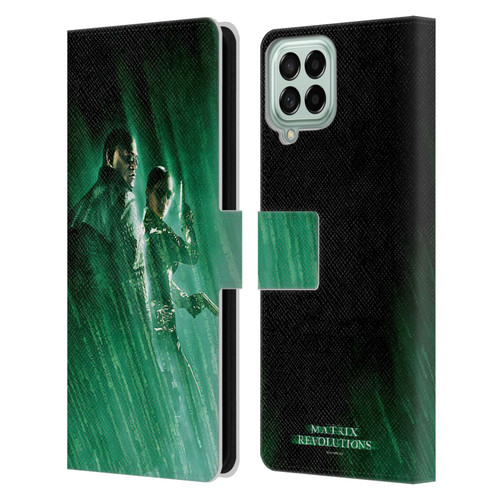 The Matrix Revolutions Key Art Morpheus Trinity Leather Book Wallet Case Cover For Samsung Galaxy M33 (2022)