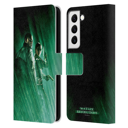 The Matrix Revolutions Key Art Morpheus Trinity Leather Book Wallet Case Cover For Samsung Galaxy S22 5G