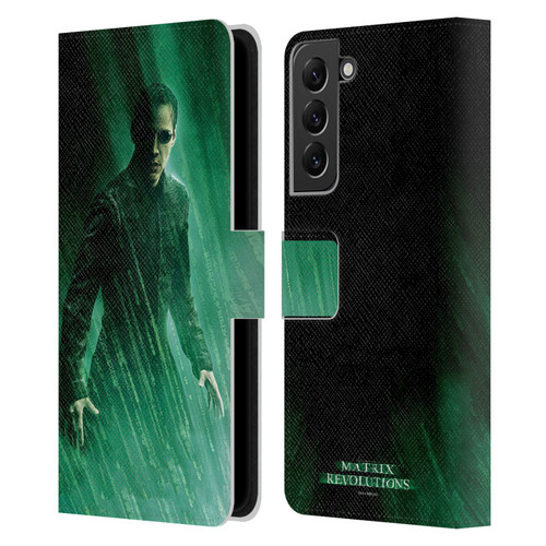 The Matrix Revolutions Key Art Neo 3 Leather Book Wallet Case Cover For Samsung Galaxy S22+ 5G