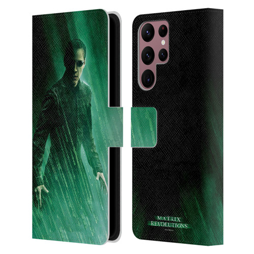 The Matrix Revolutions Key Art Neo 3 Leather Book Wallet Case Cover For Samsung Galaxy S22 Ultra 5G