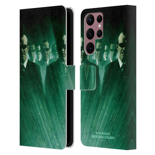 The Matrix Revolutions Key Art Smiths Leather Book Wallet Case Cover For Samsung Galaxy S22 Ultra 5G