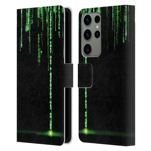 The Matrix Revolutions Key Art Everything That Has Beginning Leather Book Wallet Case Cover For Samsung Galaxy S23 Ultra 5G