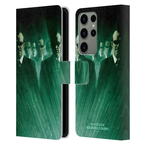 The Matrix Revolutions Key Art Smiths Leather Book Wallet Case Cover For Samsung Galaxy S23 Ultra 5G