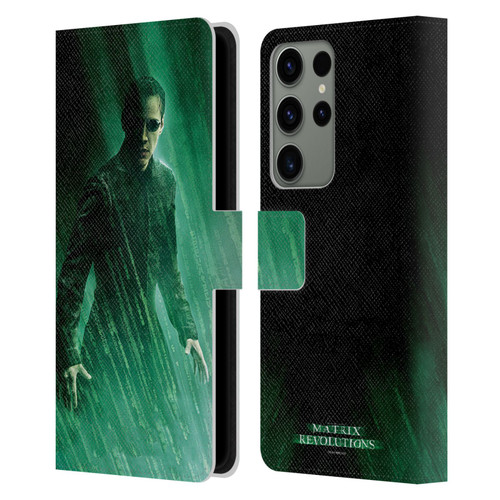 The Matrix Revolutions Key Art Neo 3 Leather Book Wallet Case Cover For Samsung Galaxy S23 Ultra 5G