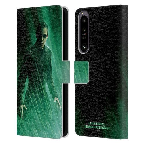 The Matrix Revolutions Key Art Neo 3 Leather Book Wallet Case Cover For Sony Xperia 1 IV