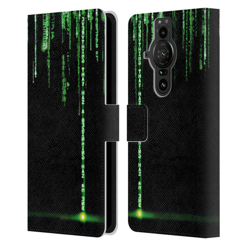 The Matrix Revolutions Key Art Everything That Has Beginning Leather Book Wallet Case Cover For Sony Xperia Pro-I