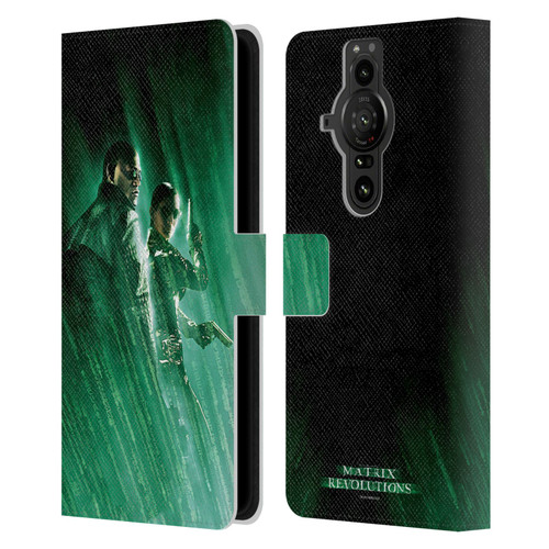 The Matrix Revolutions Key Art Morpheus Trinity Leather Book Wallet Case Cover For Sony Xperia Pro-I