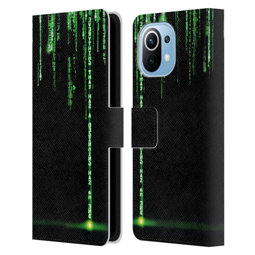 The Matrix Revolutions Key Art Everything That Has Beginning Leather Book Wallet Case Cover For Xiaomi Mi 11
