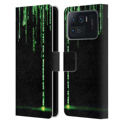 The Matrix Revolutions Key Art Everything That Has Beginning Leather Book Wallet Case Cover For Xiaomi Mi 11 Ultra