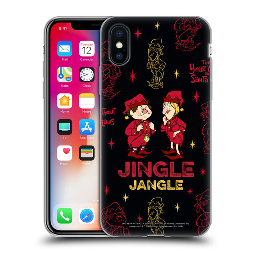 The Year Without A Santa Claus Character Art Jingle & Jangle Soft Gel Case for Apple iPhone X / iPhone XS