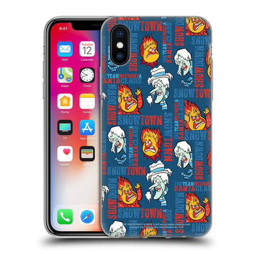 The Year Without A Santa Claus Character Art Snowtown Soft Gel Case for Apple iPhone X / iPhone XS