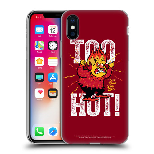 The Year Without A Santa Claus Character Art Too Hot Soft Gel Case for Apple iPhone X / iPhone XS