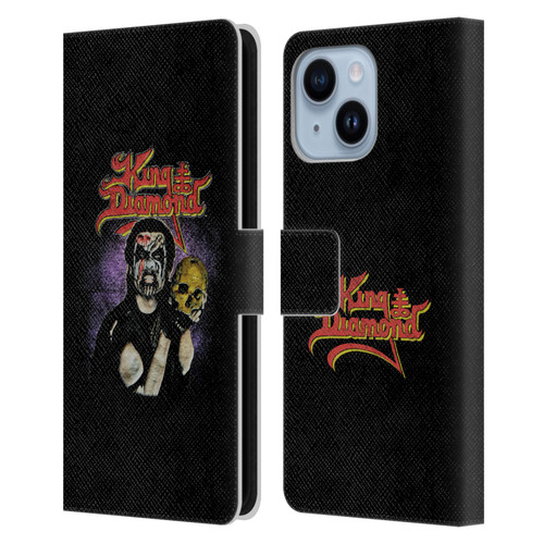 King Diamond Poster Conspiracy Tour 1989 Leather Book Wallet Case Cover For Apple iPhone 14 Plus