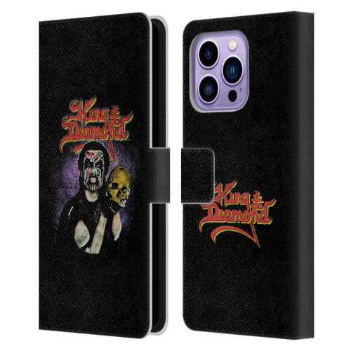 King Diamond Poster Conspiracy Tour 1989 Leather Book Wallet Case Cover For Apple iPhone 14 Pro Max