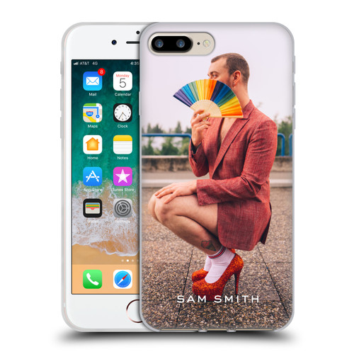 Sam Smith Art Rainbow Fan Soft Gel Case for Apple iPhone 7 Plus / iPhone 8 Plus