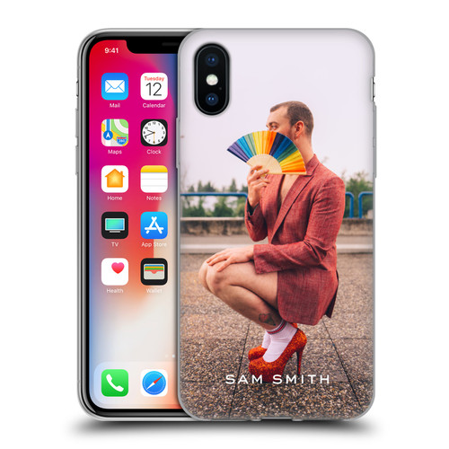 Sam Smith Art Rainbow Fan Soft Gel Case for Apple iPhone X / iPhone XS