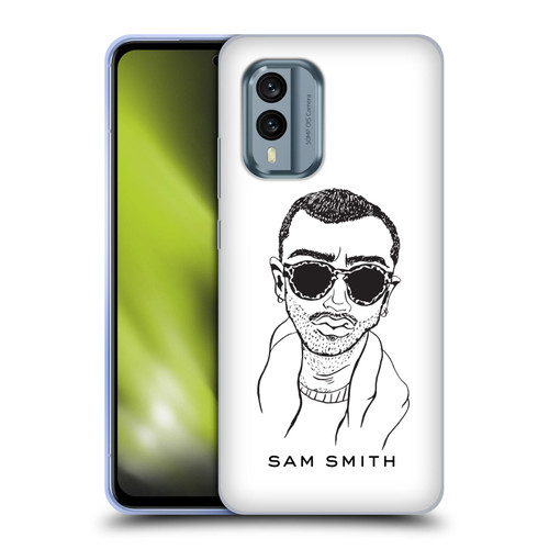 Sam Smith Art Illustration Soft Gel Case for Nokia X30