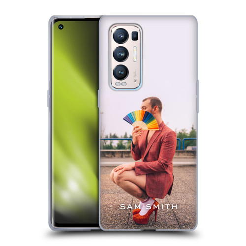 Sam Smith Art Rainbow Fan Soft Gel Case for OPPO Find X3 Neo / Reno5 Pro+ 5G