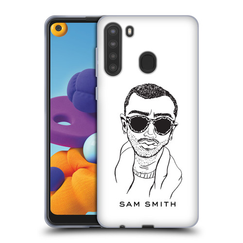 Sam Smith Art Illustration Soft Gel Case for Samsung Galaxy A21 (2020)