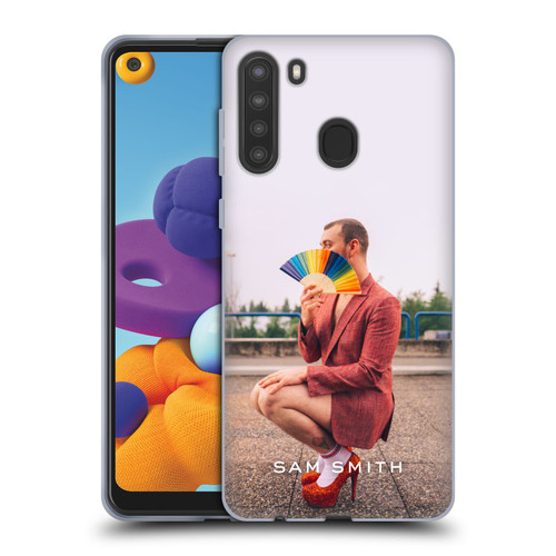 Sam Smith Art Rainbow Fan Soft Gel Case for Samsung Galaxy A21 (2020)