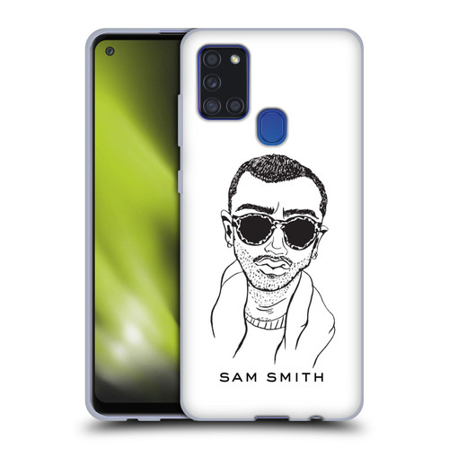 Sam Smith Art Illustration Soft Gel Case for Samsung Galaxy A21s (2020)