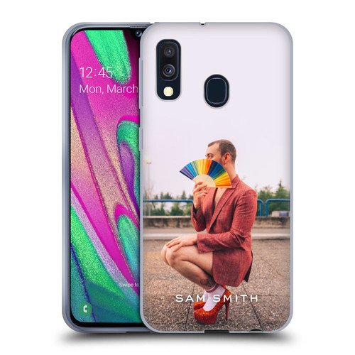 Sam Smith Art Rainbow Fan Soft Gel Case for Samsung Galaxy A40 (2019)