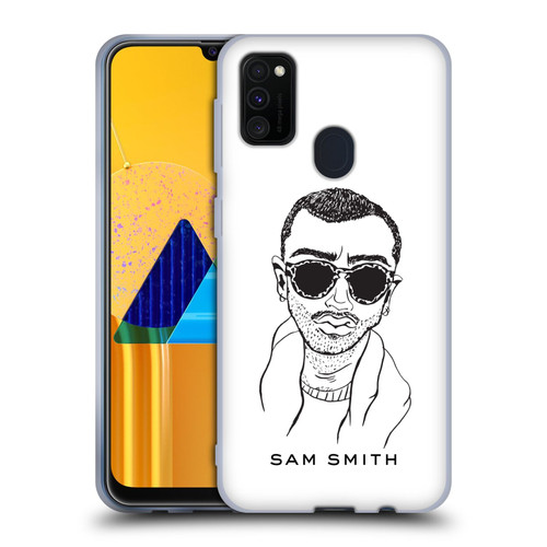 Sam Smith Art Illustration Soft Gel Case for Samsung Galaxy M30s (2019)/M21 (2020)