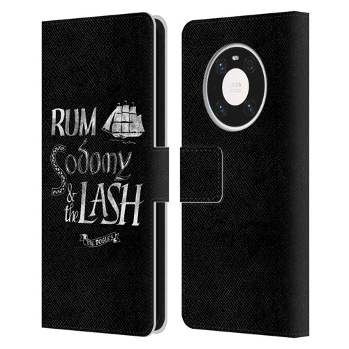The Pogues Graphics Rum Sodony & The Lash Leather Book Wallet Case Cover For Huawei Mate 40 Pro 5G