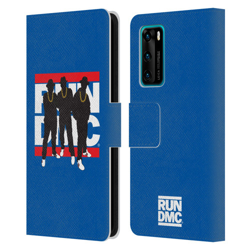 Run-D.M.C. Key Art Silhouette Leather Book Wallet Case Cover For Huawei P40 5G