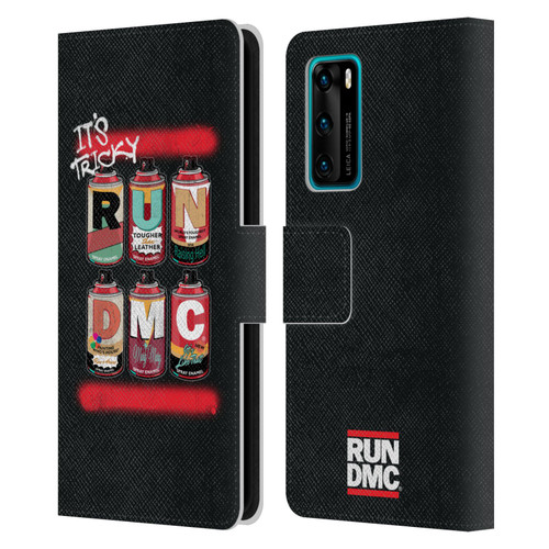Run-D.M.C. Key Art Spray Cans Leather Book Wallet Case Cover For Huawei P40 5G