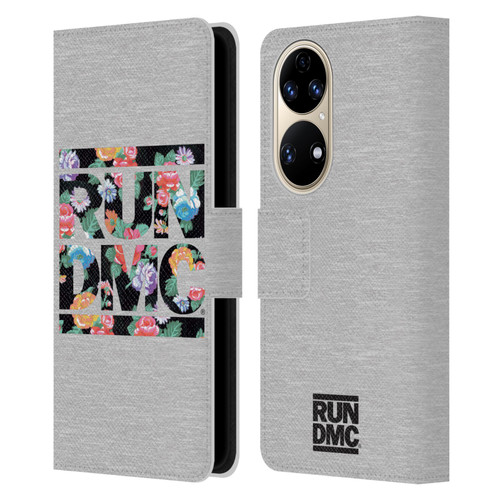 Run-D.M.C. Key Art Floral Leather Book Wallet Case Cover For Huawei P50