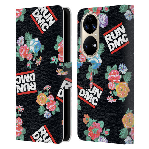 Run-D.M.C. Key Art Pattern Leather Book Wallet Case Cover For Huawei P50
