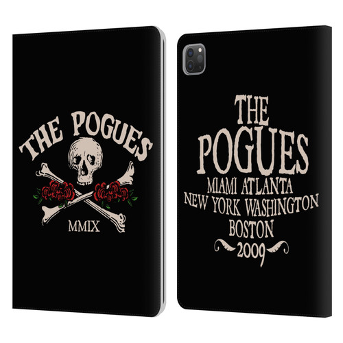 The Pogues Graphics Skull Leather Book Wallet Case Cover For Apple iPad Pro 11 2020 / 2021 / 2022