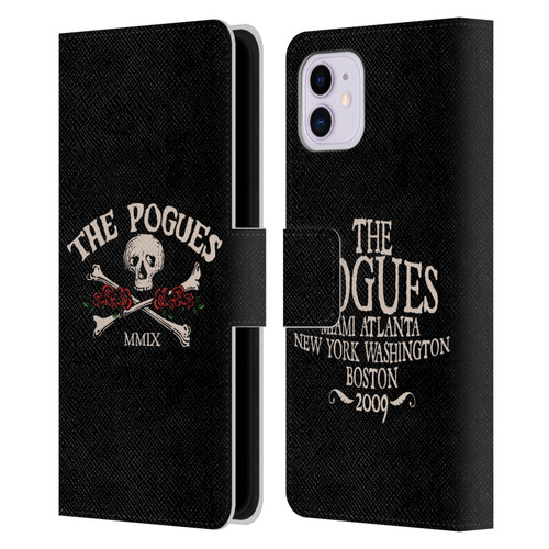 The Pogues Graphics Skull Leather Book Wallet Case Cover For Apple iPhone 11