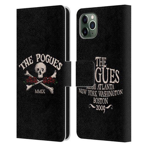 The Pogues Graphics Skull Leather Book Wallet Case Cover For Apple iPhone 11 Pro Max