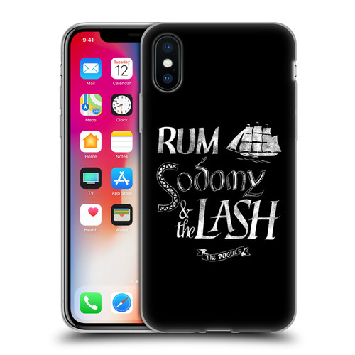 The Pogues Graphics Rum Sodony & The Lash Soft Gel Case for Apple iPhone X / iPhone XS