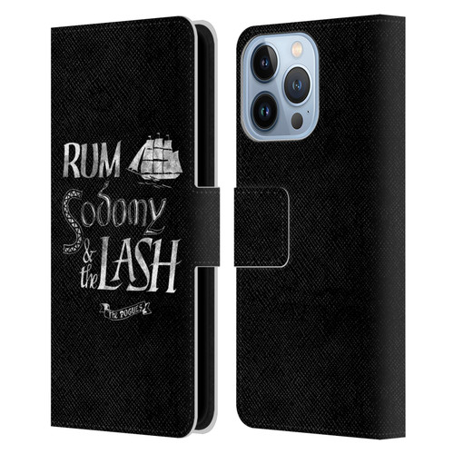 The Pogues Graphics Rum Sodony & The Lash Leather Book Wallet Case Cover For Apple iPhone 13 Pro