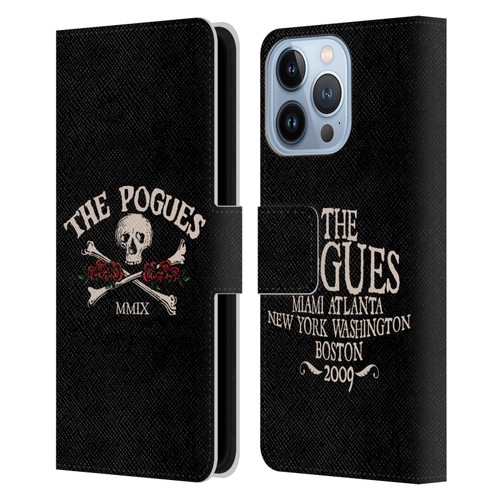 The Pogues Graphics Skull Leather Book Wallet Case Cover For Apple iPhone 13 Pro