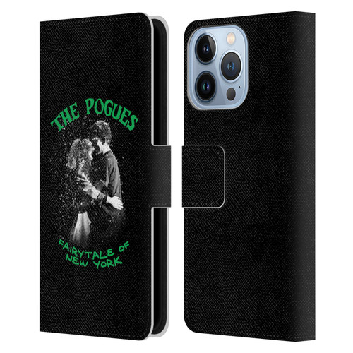 The Pogues Graphics Fairytale Of The New York Leather Book Wallet Case Cover For Apple iPhone 13 Pro