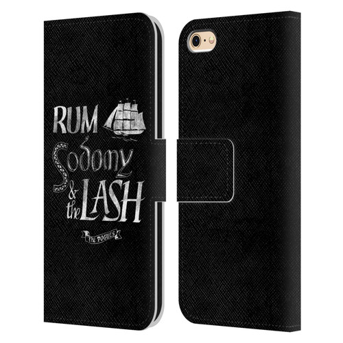 The Pogues Graphics Rum Sodony & The Lash Leather Book Wallet Case Cover For Apple iPhone 6 / iPhone 6s