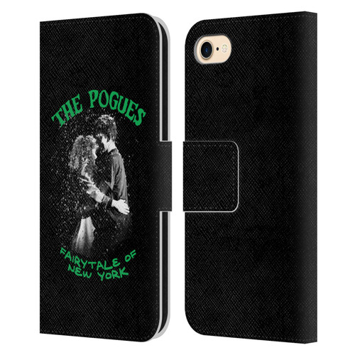 The Pogues Graphics Fairytale Of The New York Leather Book Wallet Case Cover For Apple iPhone 7 / 8 / SE 2020 & 2022