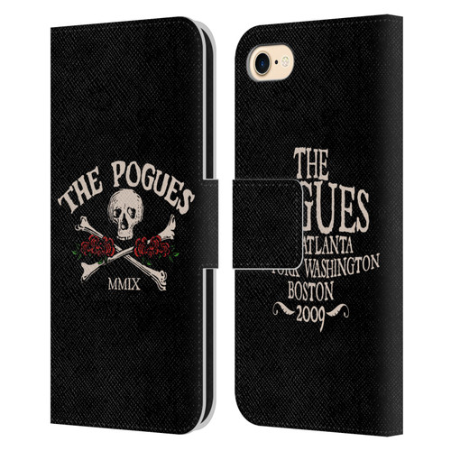 The Pogues Graphics Skull Leather Book Wallet Case Cover For Apple iPhone 7 / 8 / SE 2020 & 2022