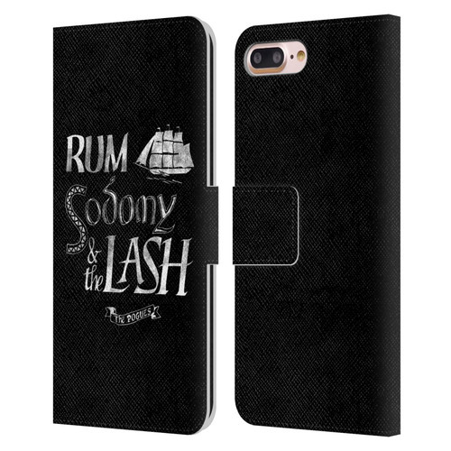 The Pogues Graphics Rum Sodony & The Lash Leather Book Wallet Case Cover For Apple iPhone 7 Plus / iPhone 8 Plus