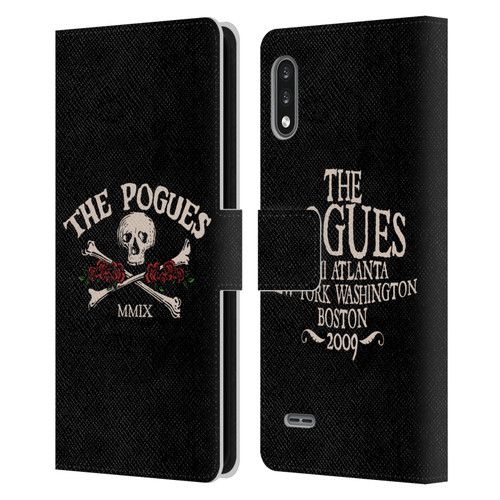 The Pogues Graphics Skull Leather Book Wallet Case Cover For LG K22